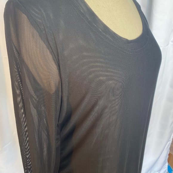 💰5 For $40 / BOO RADLEY AUSTRALIA - BLACK MESH LONG SLEEVED TOP (BNWT) - Picture 5 of 9